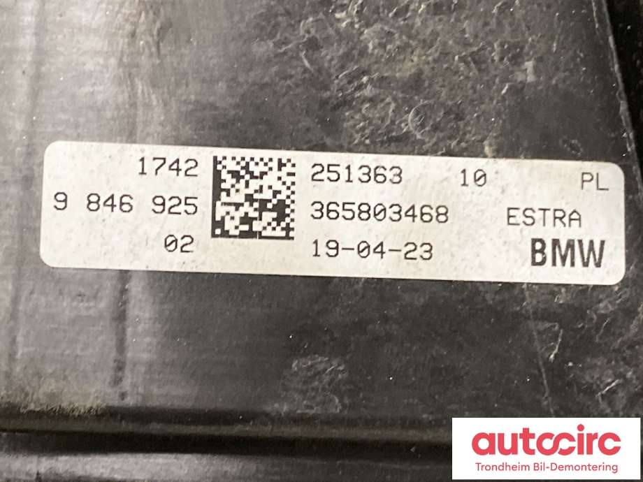 Kjølevifte elektrisk til BMW iX1 2023-->> (U11) (U11) (17 42 9 846 925|)