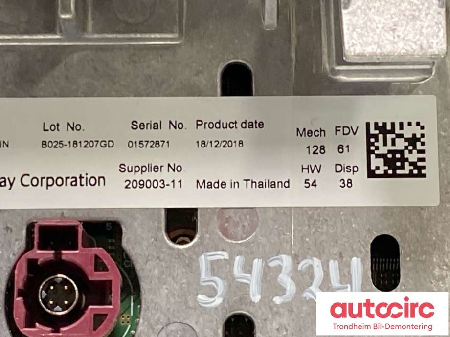 Bilstereo navigasjon skjerm til BMW i3 2013-2022  (6842991|65506842991|)