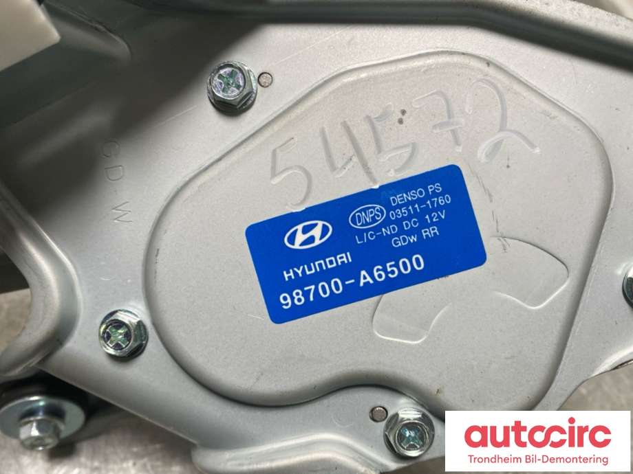 Viskermotor bakrute til Hyundai i30 2012-2017 (Type II)  (98700A6500|)