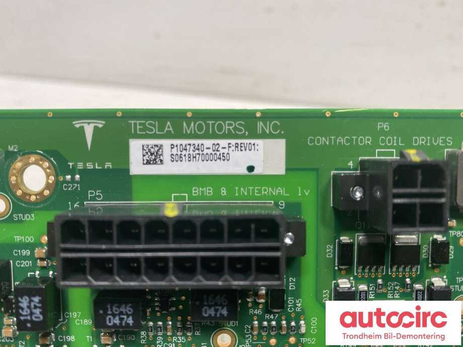Styreenhet batteri elbil (BMS - Battery Management System) til Tesla Model X 2016-->>  (1047340-02-F|)