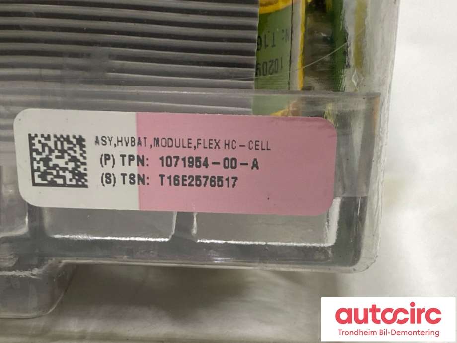 Batteripakke-modul elbil til Tesla Model S 2016-2021 (Fase 2) (MODUL 13|1071954-00-A|)
