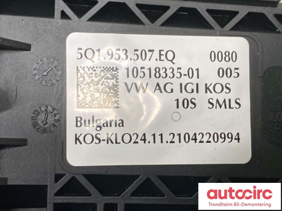 Bryter combi til VW Caddy 2020-->> (Type IV) (5Q1 953 507 FL|)