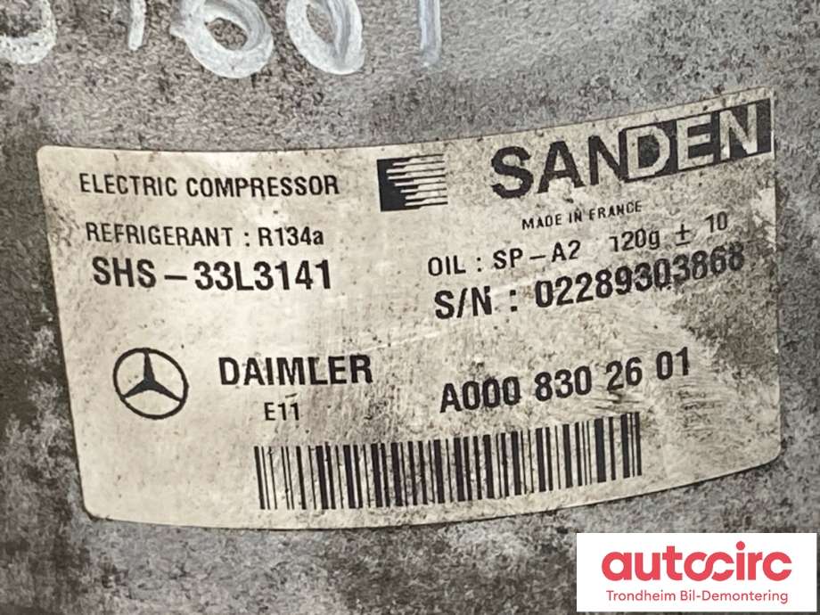 Aircondition kompressor hybrid til Mercedes CLS 2018-->> (C257) (C257) (A0008302601|)