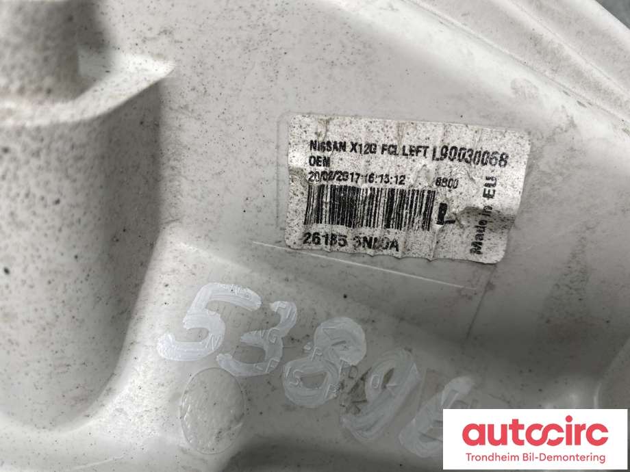 Refleksplate til Nissan Leaf 2011-2017 (Type I)  
