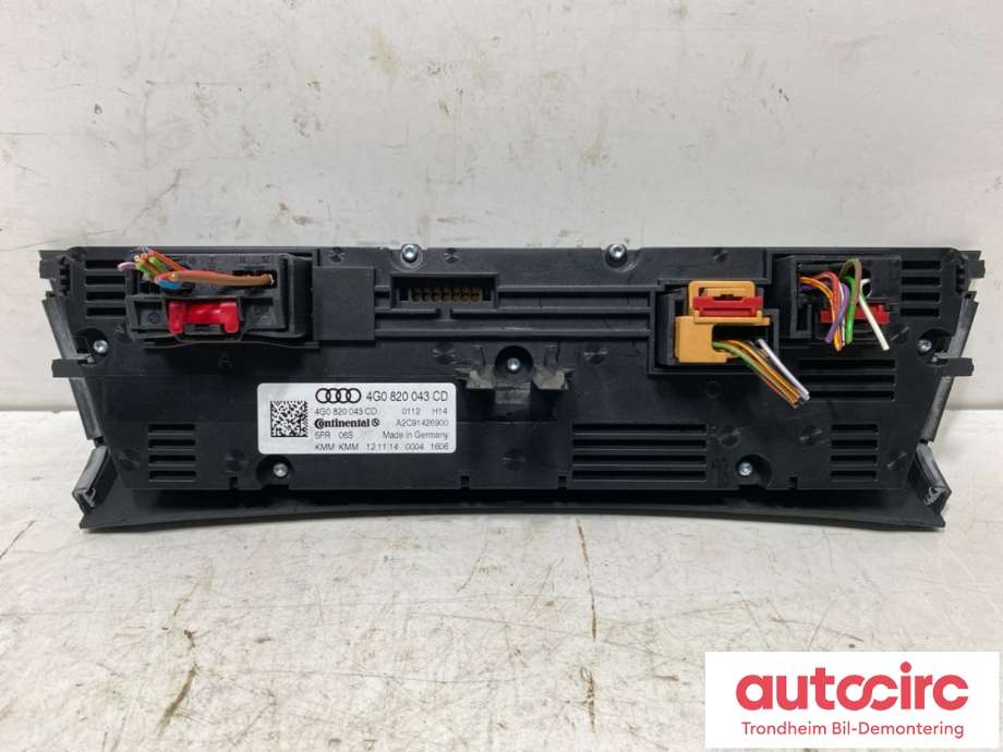 Varmeapparat betjening til Audi A6, Allroad 2012-2014 (Type III, Fase 1) (C7) (C7) (4G0 820 043 CD|)