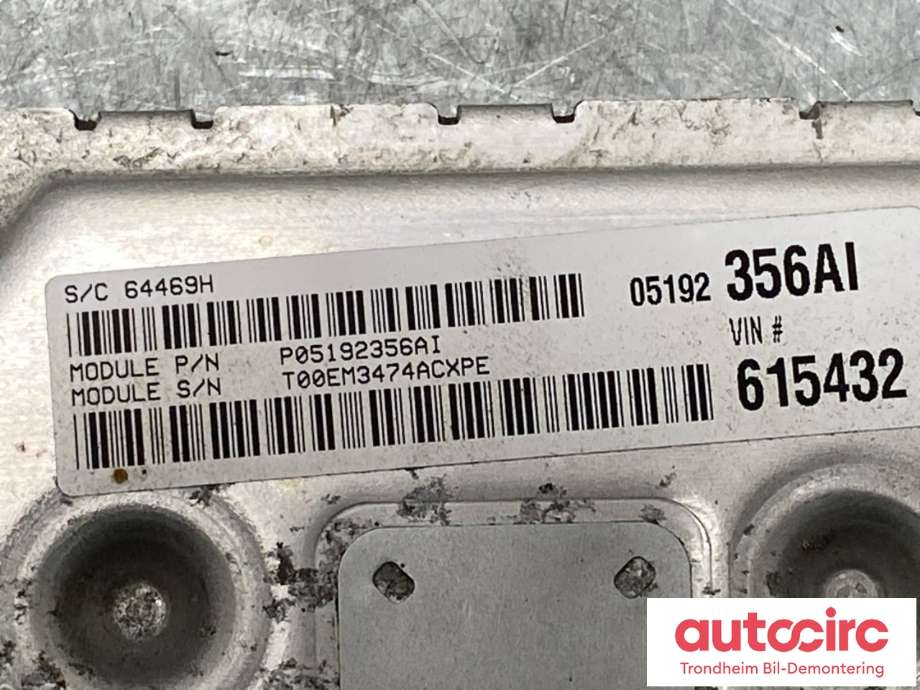 Styreenhet motor til Fiat 500 2008-2020  (CONTINENTAL CORP|68086287AE|P68086287AE|)