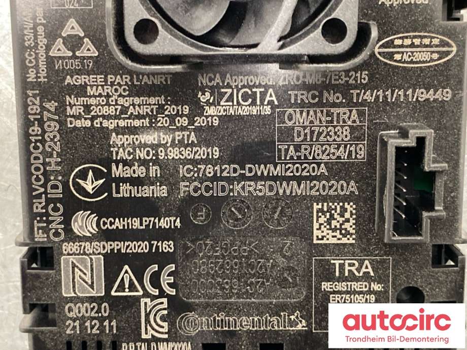 Dashbord trådløs mobillader til Mercedes EQS 2021-->> (V297) (V297) (A2239000026|A2239009237|)