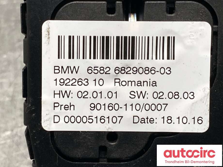 Bilstereo navigasjon betjeningspanel til BMW i3 2013-2022  (65826829086|192263-10|65829866968)