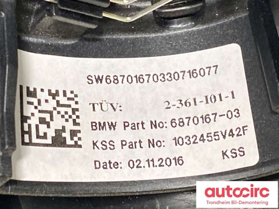 Ratt til BMW i3 2013-2022  (32 30 6 870 785|)
