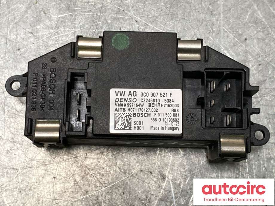 Varmeapparat motstand til Škoda Superb, 2008-2015 (Type II)  (3C0907521F)
