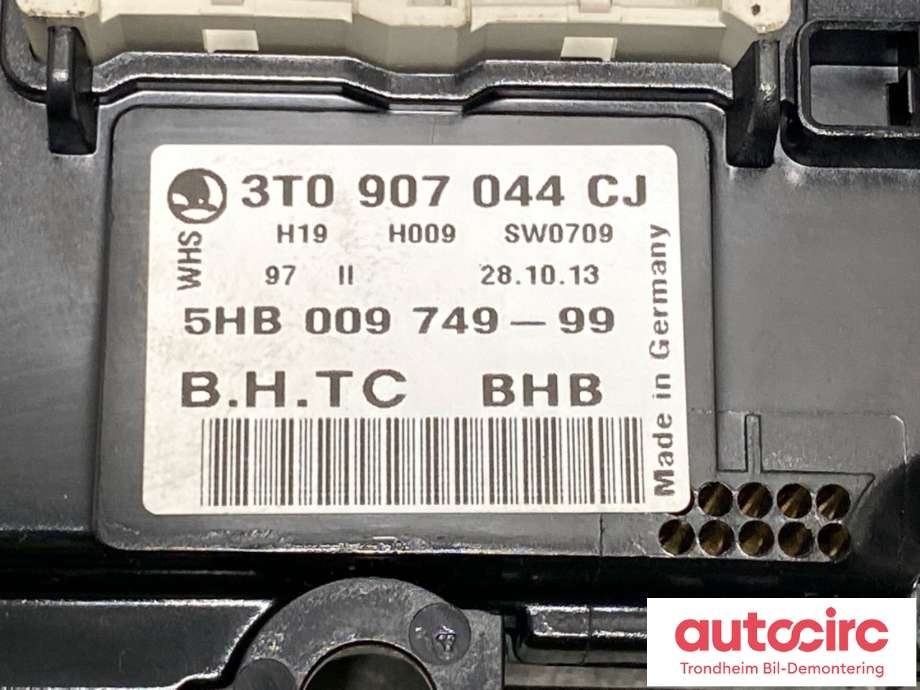 Varmeapparat betjening til Škoda Superb 2008-2015 (Type II)  (3T0907044CJ|)