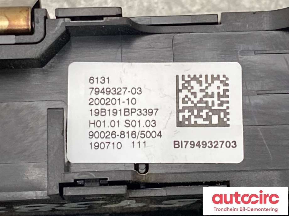 Bilstereo betjeningspanel til BMW X5 2018-->> (G05) (G05) (61317949327|)