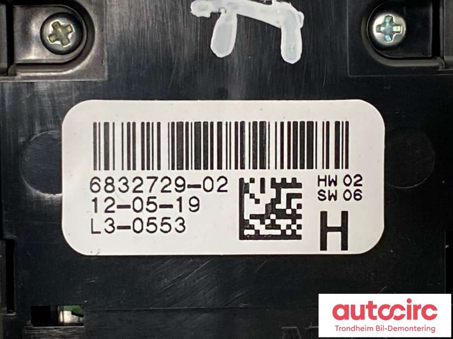 Bryter ruteheis førerdørspanel til BMW X5 2018-->> (G05) (G05) (61315A5AAA3|)