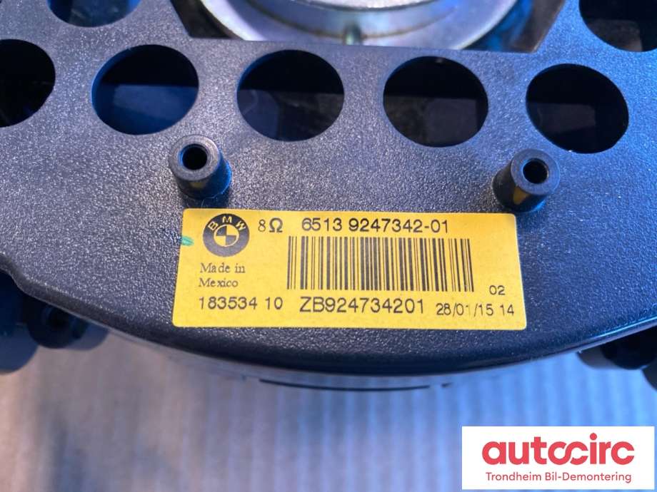 Bilstereo høyttaler til BMW X3 2010-2017 (F25) (F25) (HARMAN/KARDON|65 12 9 393 182|65 13 9 247 342|65 13 9 237 281| 65 13 9 209 185| 65 13 9 277 836| 65 13 9 213 760| 65 13 9 213 759)