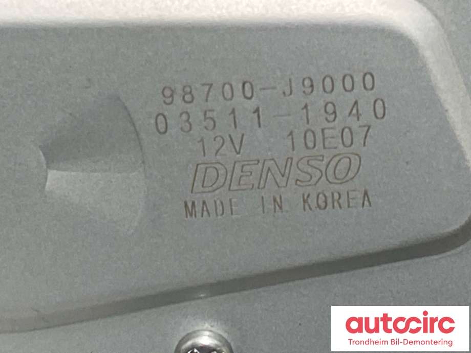 Viskermotor bakrute til Hyundai Kona 2021-2023 (Type I, Fase 2)  (98700J9000|)