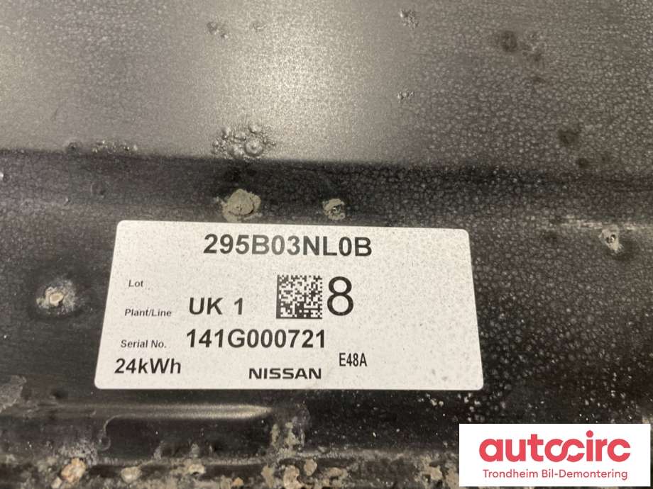 Batteripakke elbil til Nissan Leaf 2011-2017 (Type I)  (24 KWH|295B03NL9B|295B03NL8B|)