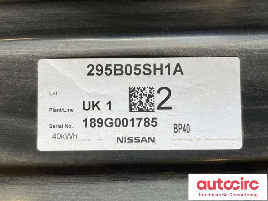 Batteripakke elbil til Nissan Leaf 2018-->> (Type II)  (40 KWH|295B05SH9A|)
