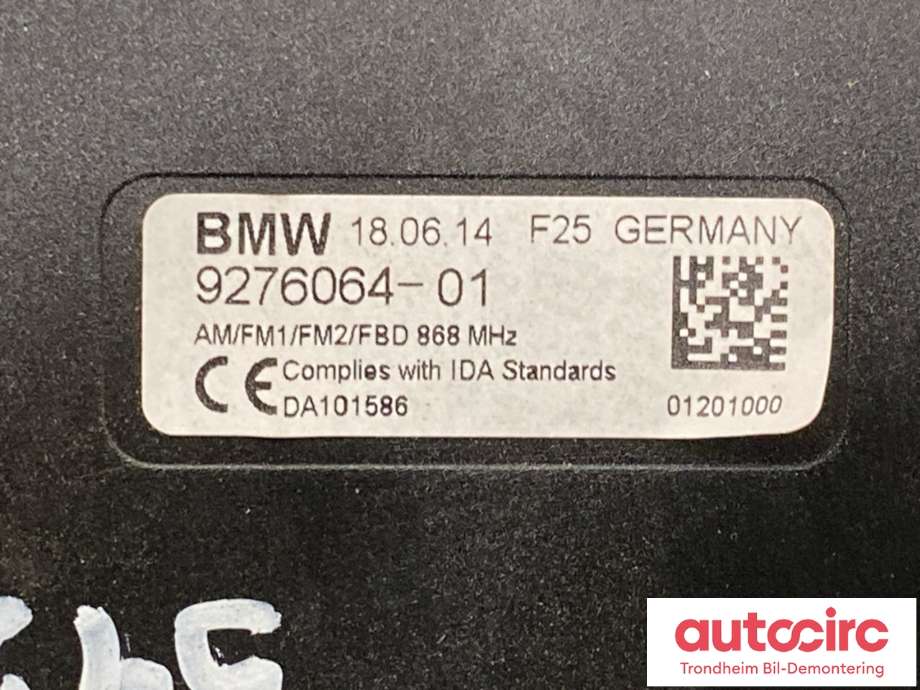 Antenne forsterker til BMW X3 2010-2017 (F25) (F25) (9276064|65209276064|)