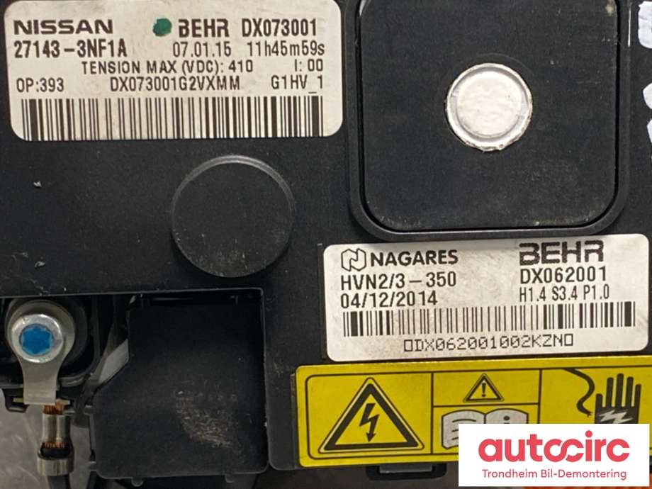 Varmeapparat PTC-heater til Nissan Leaf 2011-2017 (Type I)  (BEHR|271433NF1A|271433NF1B|)