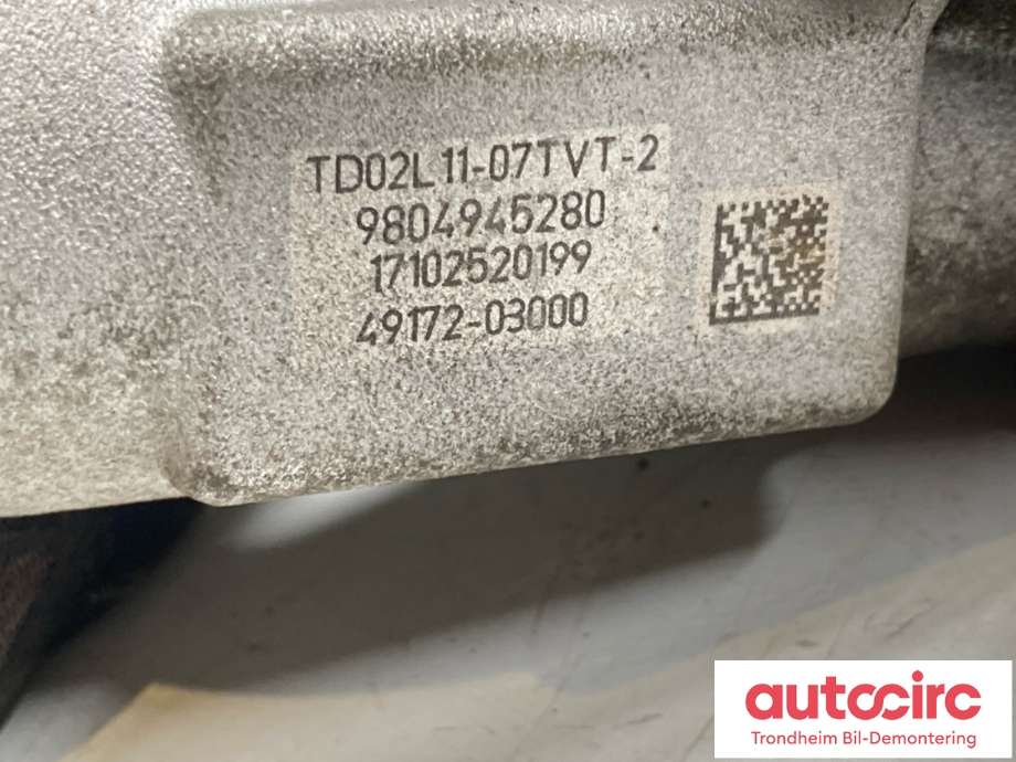 Turbo til Citroën Berlingo 2015-2019 (Type II, Fase 2) (9804945280|9842096580|)