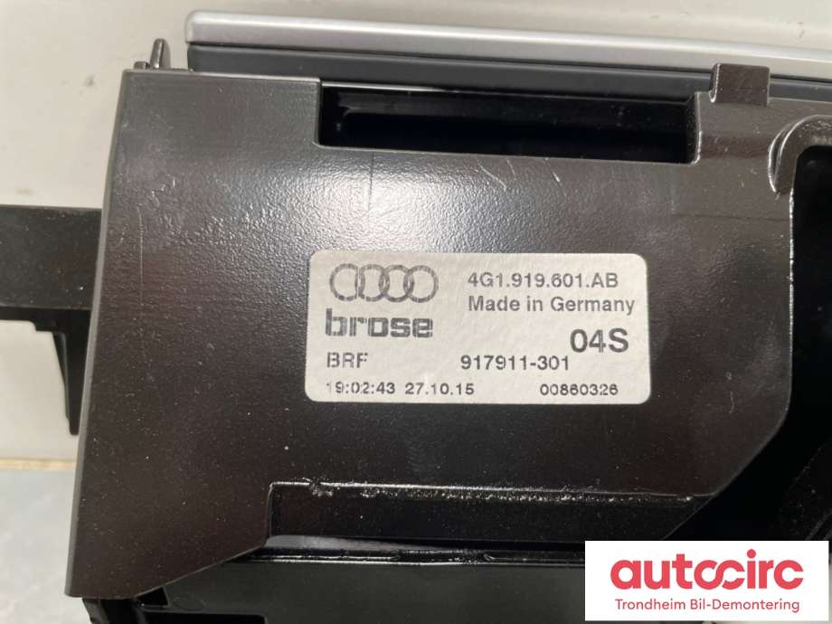 Multimedia display (MCU - Media Controller Unit) til Audi A6, Allroad 2015-2019 (Type III, Fase 2) (C7) (C7) (4G5919607D|)