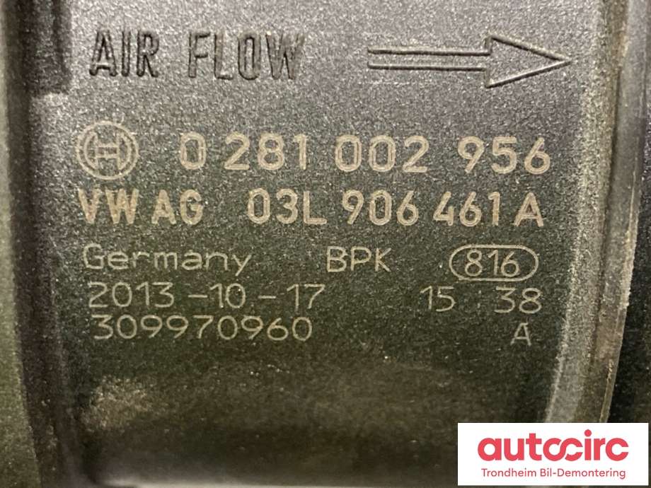 Luftmengde/luftmassemåler til Škoda Superb 2008-2015 (Type II)  (03L906461A|)