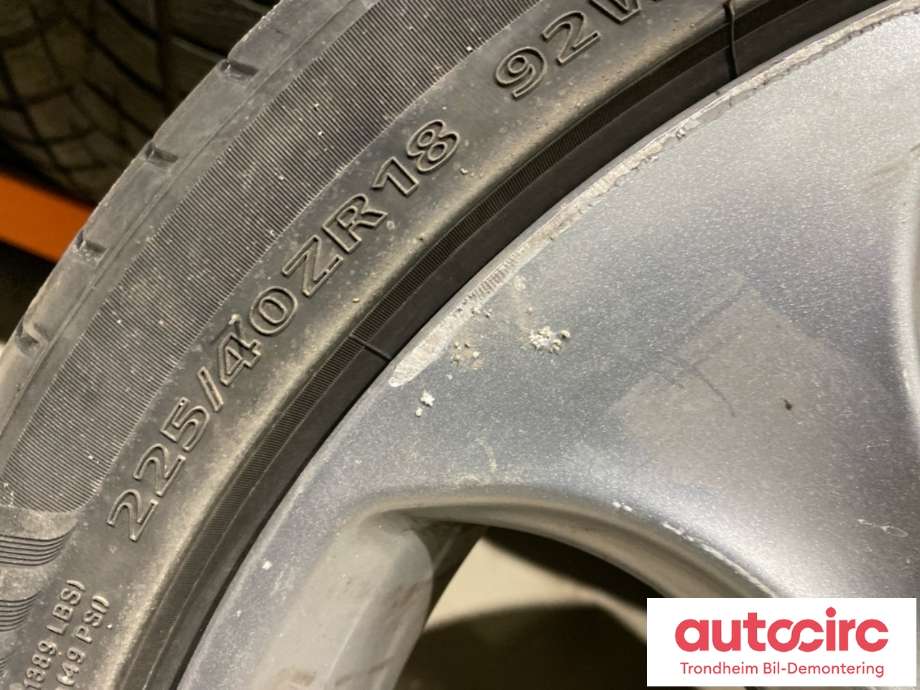 Hjulsett aluminium sommer til Mercedes C-Klasse 2007-2011 (Fase 1) (W204) (W204) (18 TOMMER|225/40R18|PROD: 4024|3-5MM)