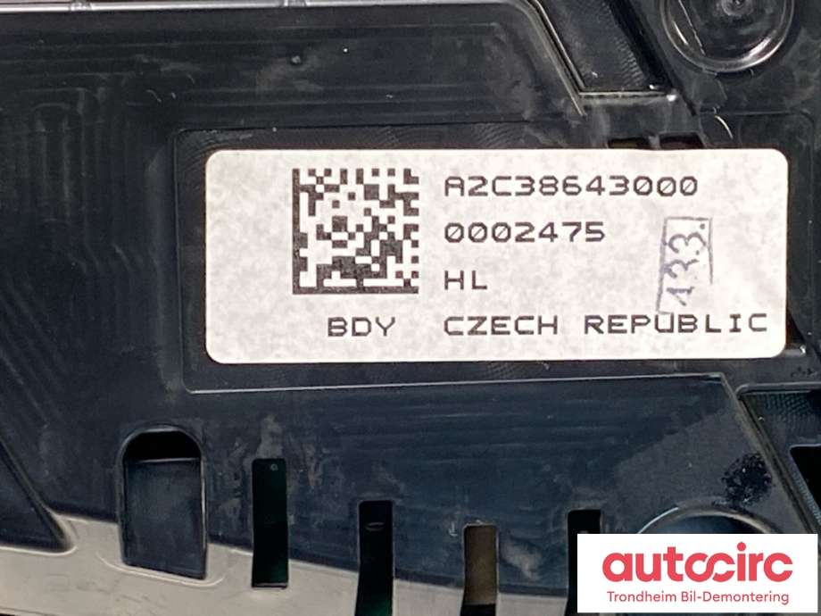 Instrumentpanel til VW Passat 2015-2019 (Fase 1) (B8) (B8) (CONTINENTAL VDO|3G0 920 795 B|)