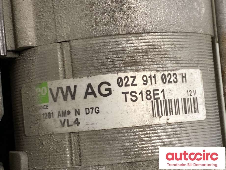 Starter diesel til Audi A3 2003-2008 (Type II, Fase 1) (02Z911023F|02Z911023FX|0001123012)