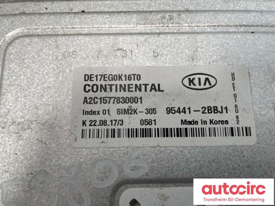 Styreenhet girkasse, hybrid til Kia Niro 2016-2021 (95441-2BBJ1|)
