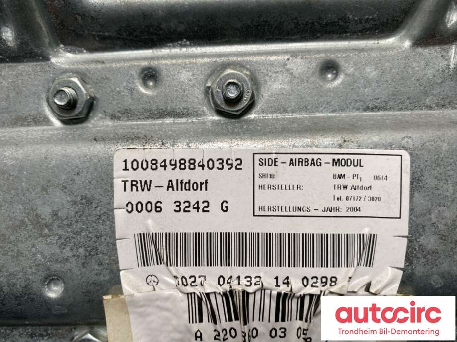 Airbag diverse til Mercedes S-Klasse 1999-2005 (W220) (W220) (A2208600305|)