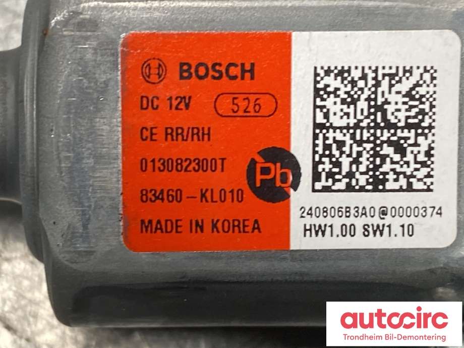 Ruteheis, kun motor, høyre bak til Hyundai Ioniq 6 2023-->>  (83460-KL010|)