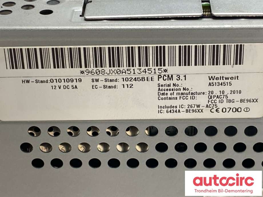 Bilstereo navigasjon skjerm til Porsche Cayenne 2010-2017 (92A) (92A) (958 642 970  X|)