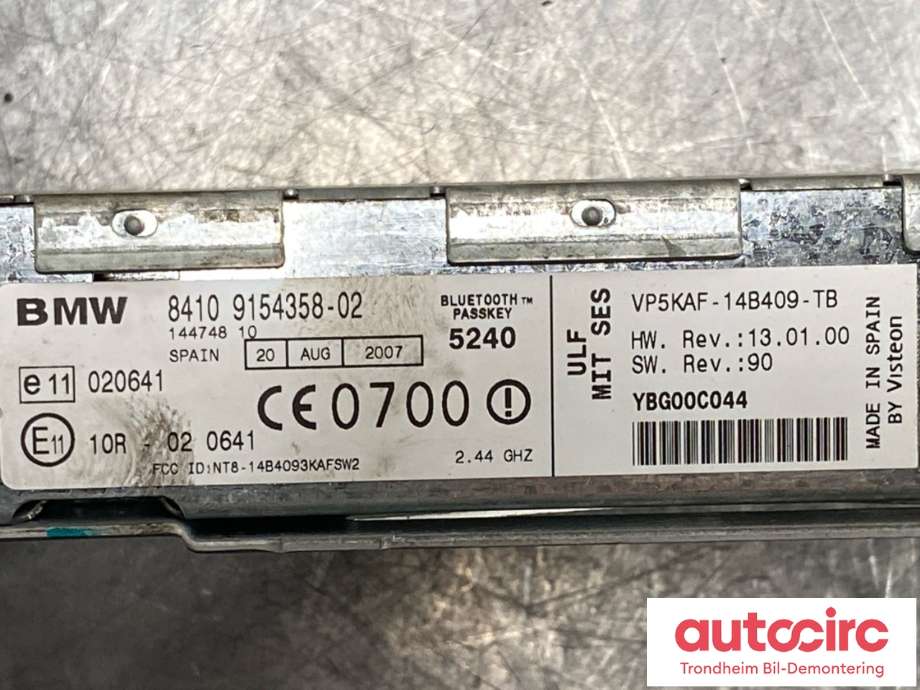 Styreenhet bluetooth til BMW X3 2007-2010 (Fase 2) (E83) (E83) (9154358|84109154358|)