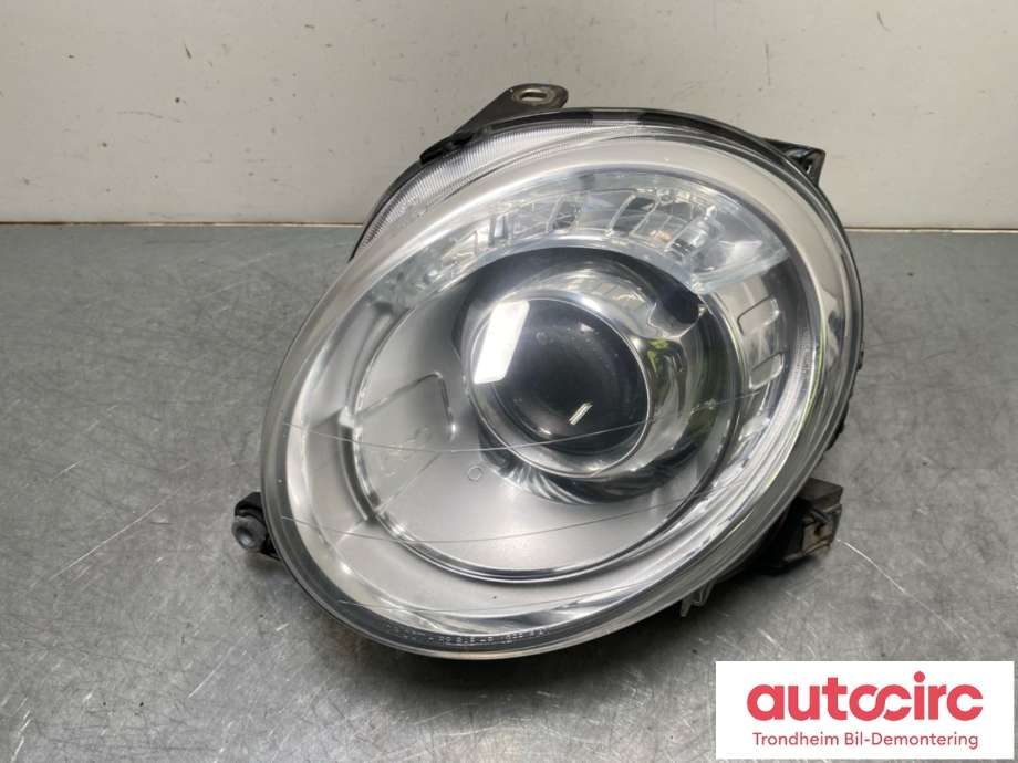 Frontlykt venstre halogen til Fiat 500, 2008-2020  (5182429AD)