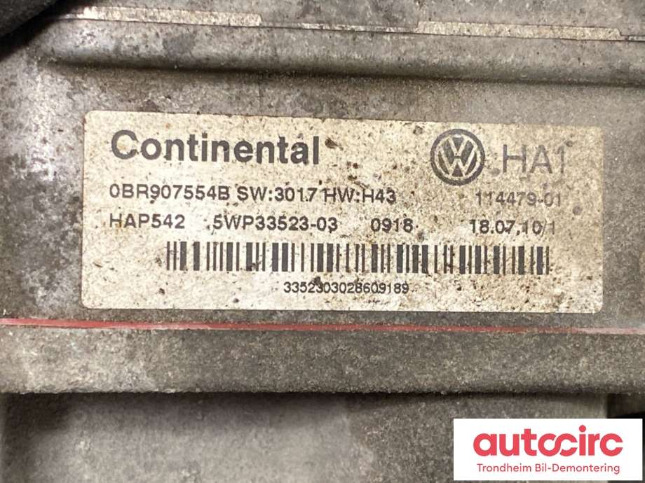 Styreenhet haldex/kardang til Škoda Superb 2008-2015 (Type II)  (0BR 525 554|0BR 525 554 A|)