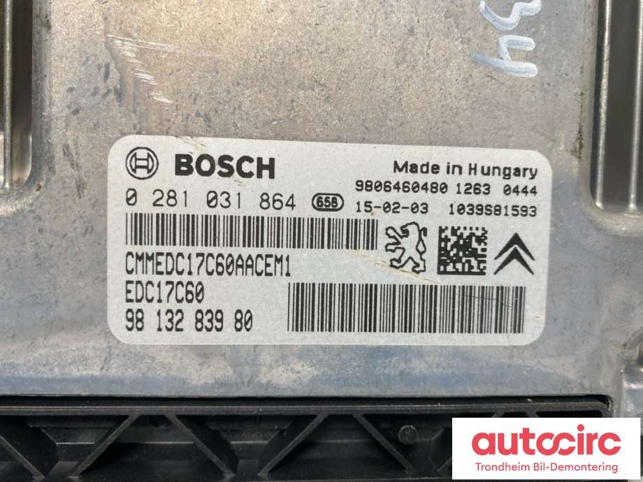Styreenhet motor til Peugeot 3008 2009-2016 (Type I)  (9813283980|1613360980|)