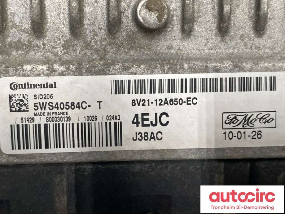 Styreenhet motor til Ford Fiesta 2008-2012 (Type VI, Fase 1)  (1540358|8U71-12A650-GA|)