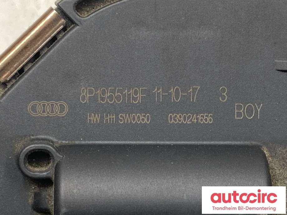Viskermotor frontrute til Audi A3 2009-2012 (Type II, Fase 2)  (8P1955119F|8P1955023L|)