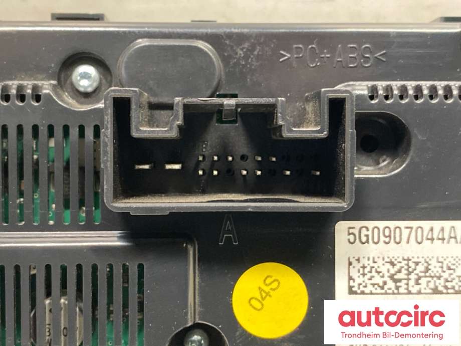 Varmeapparat betjening til VW Golf VII 2012-2017 (Fase 1)  (5G0907044AA|5HB011181-44|)