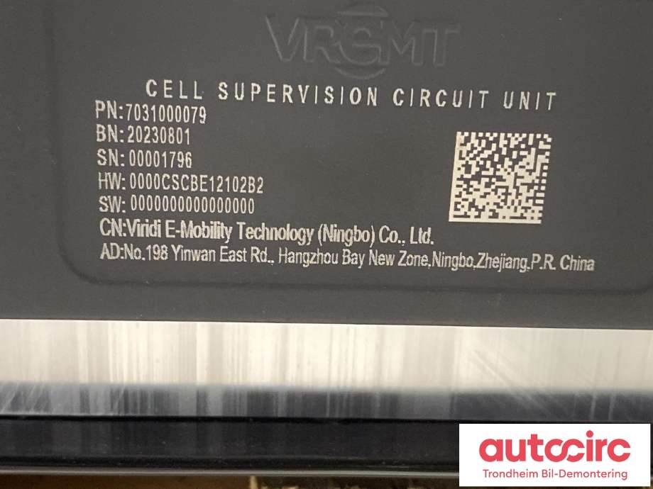 Batteripakke-modul elbil til Zeekr X 2025-->> (VR1P46SM02|7031000079|20230801)