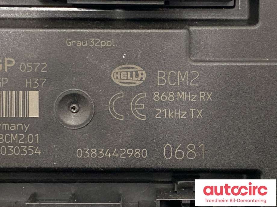 Styreenhet comfort (BCM) til Audi A6, Allroad 2015-2019 (Type III, Fase 2) (C7) (C7) (4H0907064GP|4H0907064GB|)
