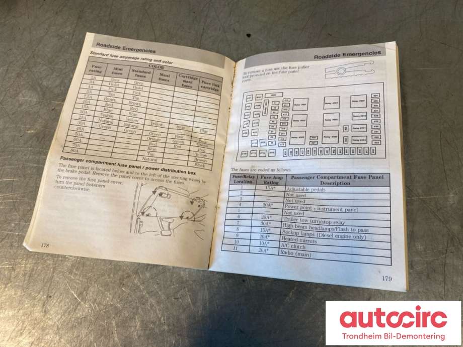 Instruksjonsbok til Ford F-250 1997-2003  (FORD|3C3J-19A321-LA|3C3J-19A285-EA|3W7J-19T201-AD)