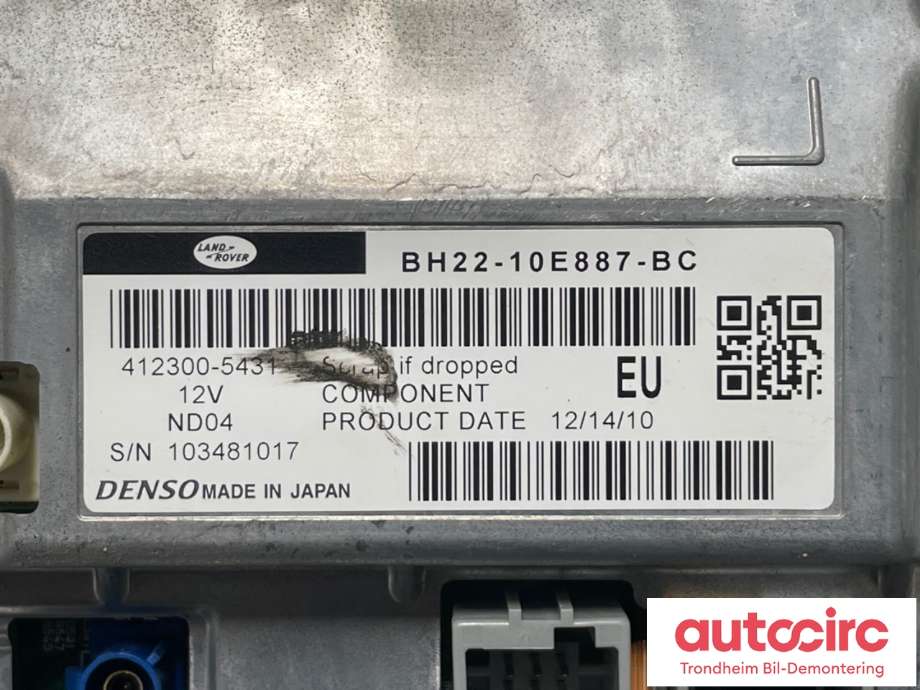 Bilstereo navigasjon skjerm til Land Rover Range Rover Sport 2005-2013  (DENSO|LR026211|BH2210E887BC|LR039270| BH2210E887BF)