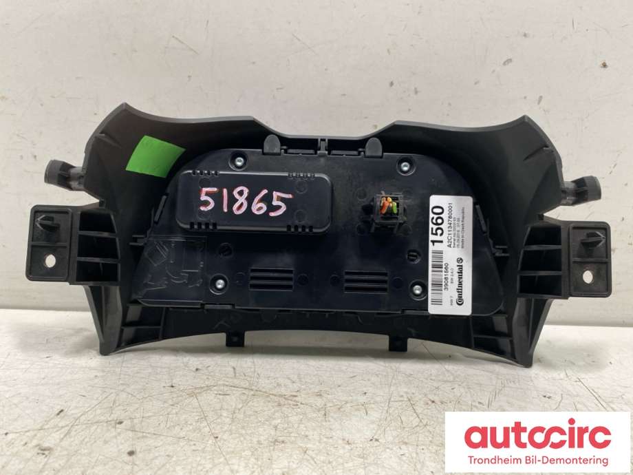 Varmeapparat betjening til Opel Zafira Tourer 2012-2018  (CONTINENTAL|39081560|0003163|A2C1134780001)