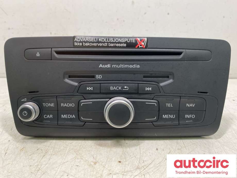Bilstereo CD-veksler til Audi A1, 2010-2014 (Type I, Fase 1)  (DELPHI/AUDI|8X0 035 180A)