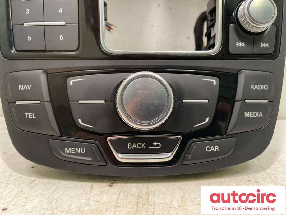 Bilstereo betjeningspanel til Audi A6 2011-2014 (Type IV, Fase 1) (C7) (C7) (AUDI|4G1919610B|)