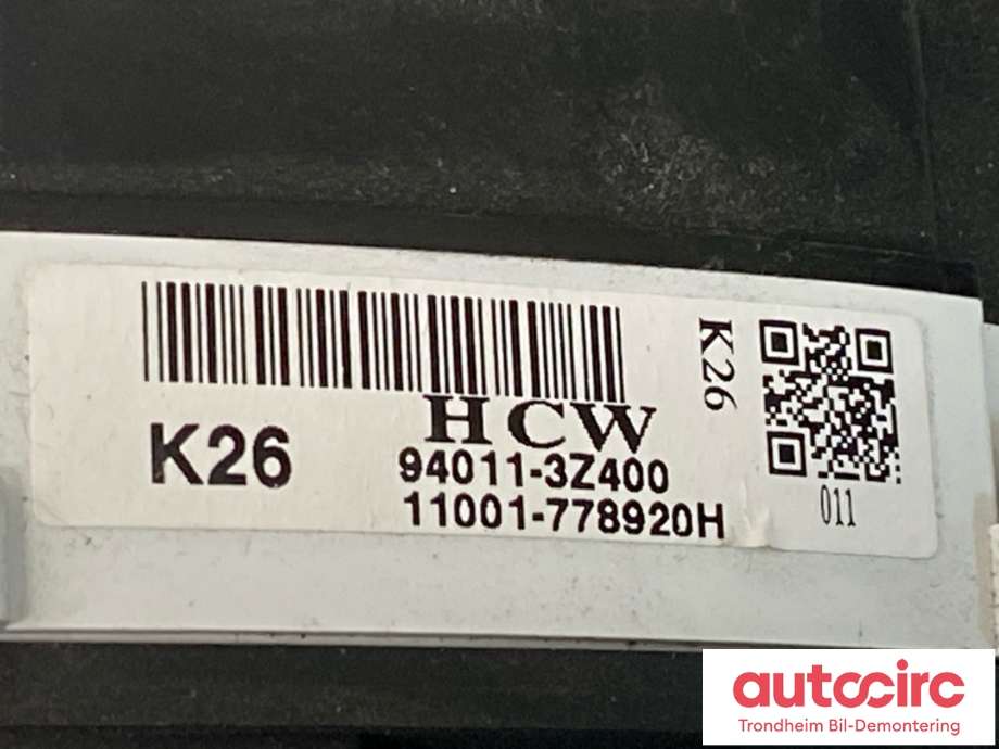 Instrumentpanel til Hyundai i40 2012-2017  (HYUNDAI|94011 3Z400|)