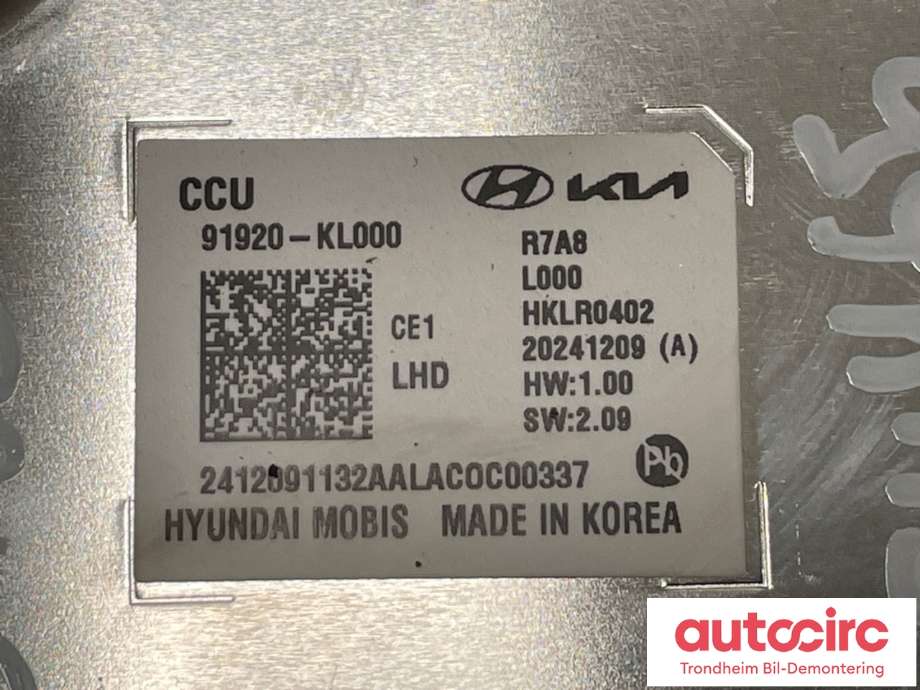 Styreenhet diverse til Hyundai Ioniq 6 2023-->> (91920KL000|)