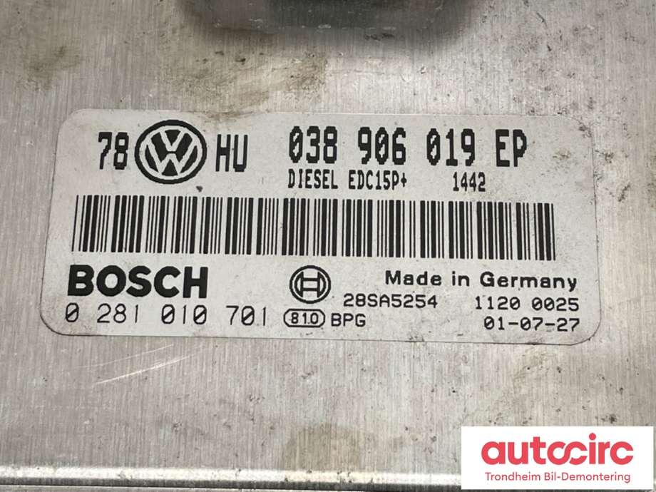 Styreenhet motor til VW Passat 2001-2005 (B5,3BG) (B5,3BG) (038906019EP|)